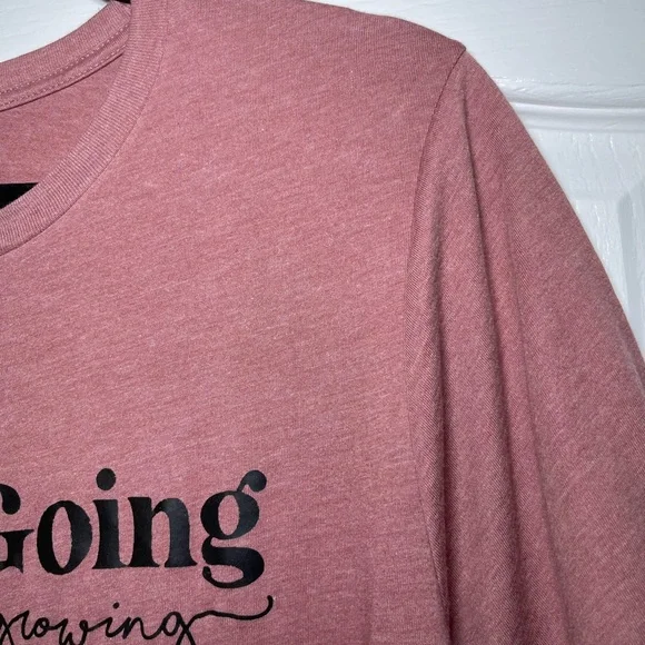 Bella + Canvas Keep Going Maroon Women’s Graphic Tee - Picture 9 of 13